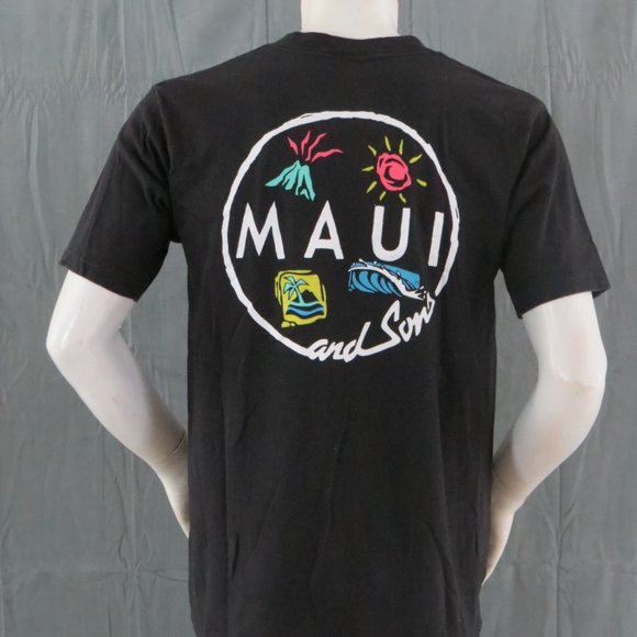 Vintage Graphic T-shirt - Maui Sons Huge Back Graphic - Men's Large - Picture 3 of 9